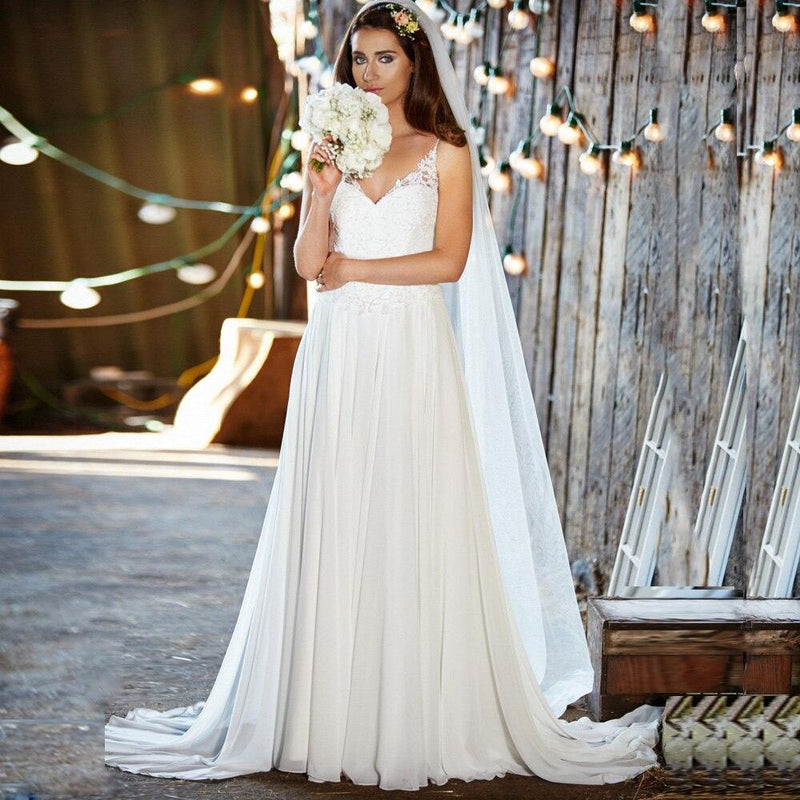 Robe boheme blanche mariage