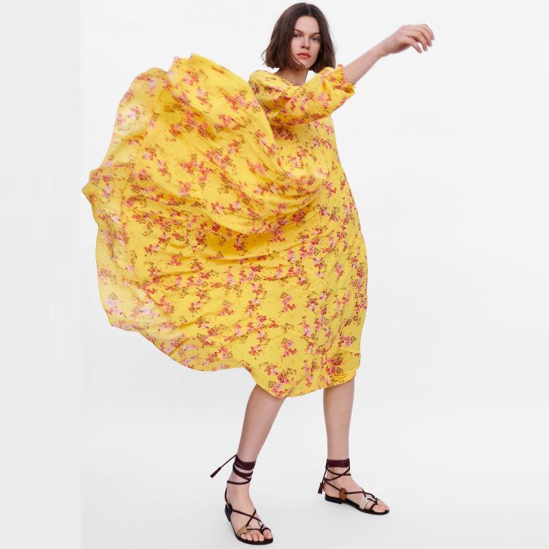Robe Bohème Chic - Jaune / S