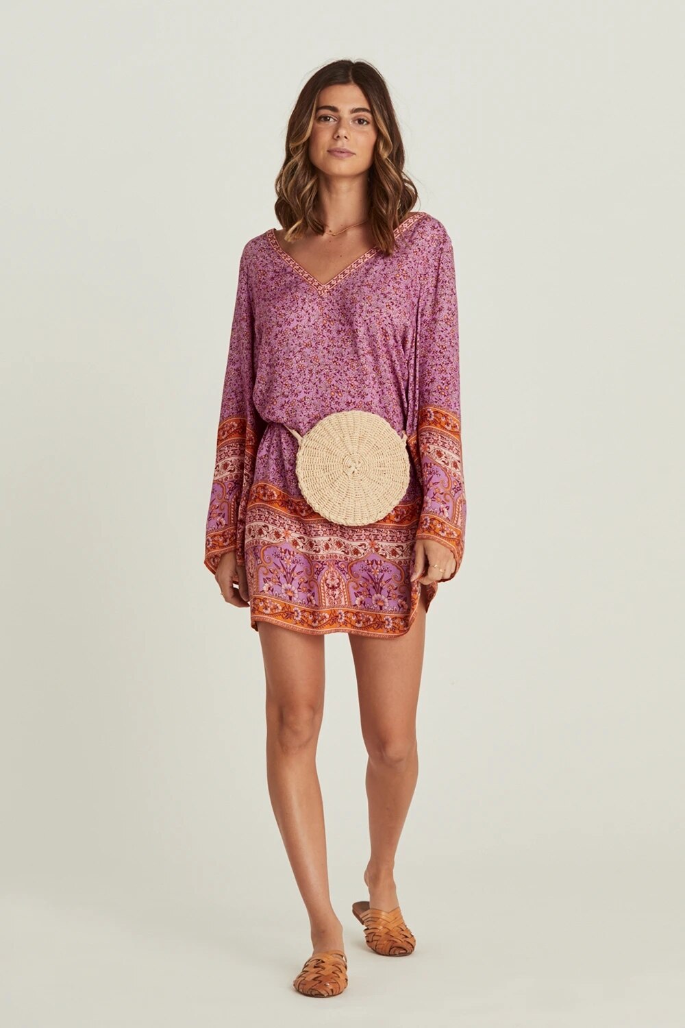 Robe boheme chic corail