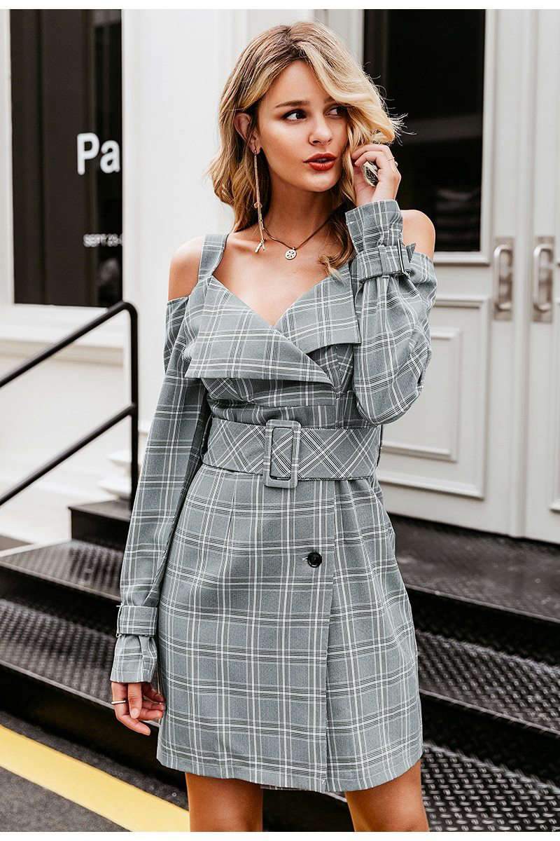 Robe Bohème Chic Luxe - Gris / S