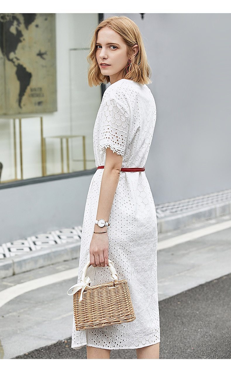 Robe Bohème Chic Romantique - Blanc / S