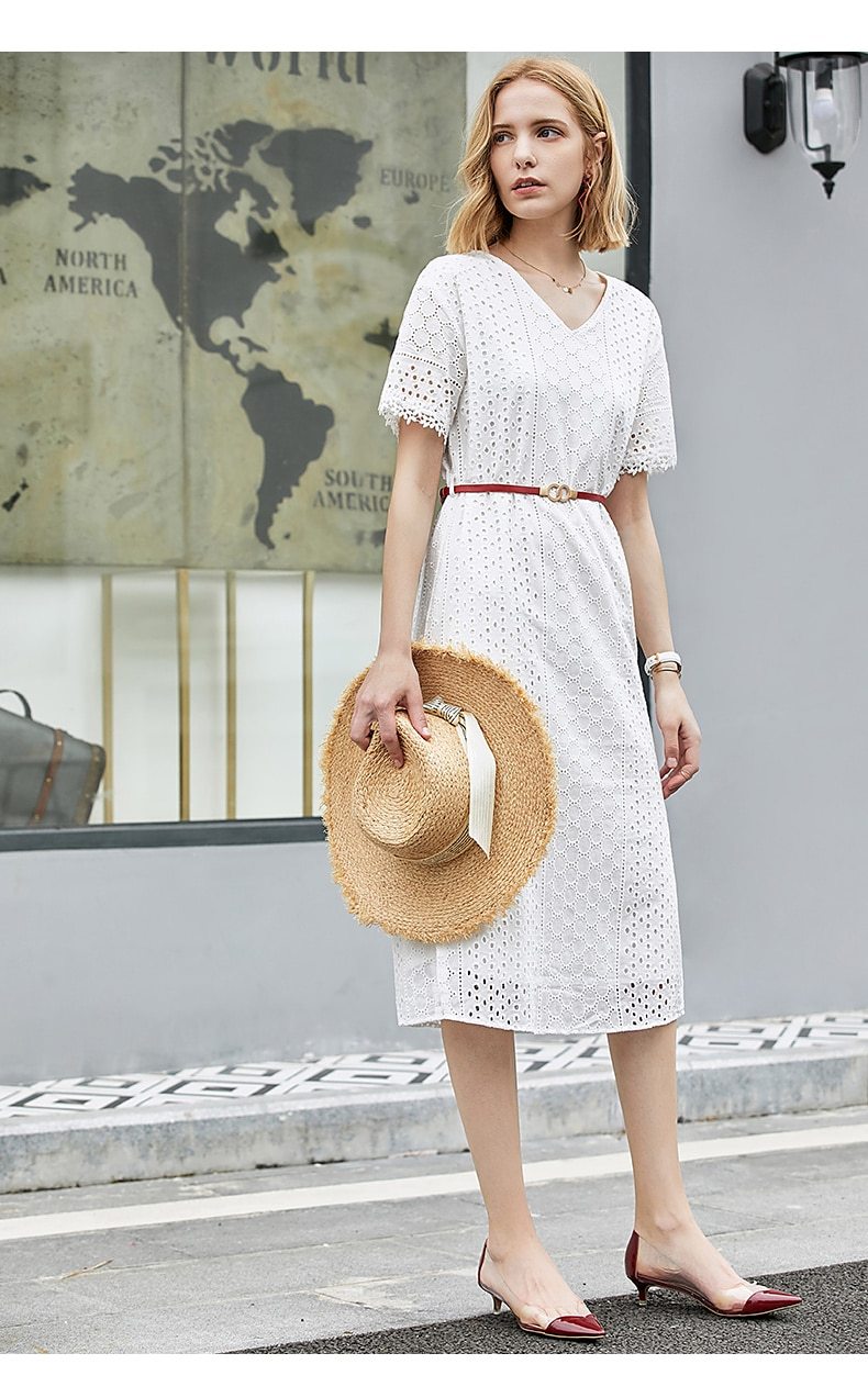 Robe Bohème Chic Romantique - Blanc / S