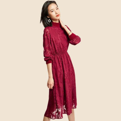 Robe Bohème Chic Rouge - Rouge / S