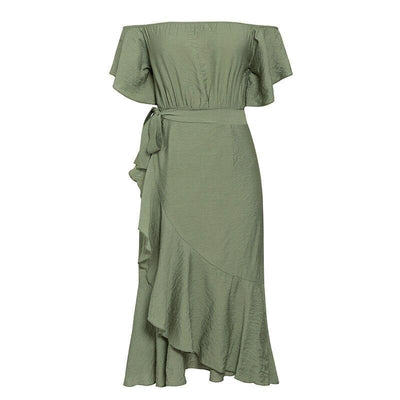 Robe Bohème Chic Verte