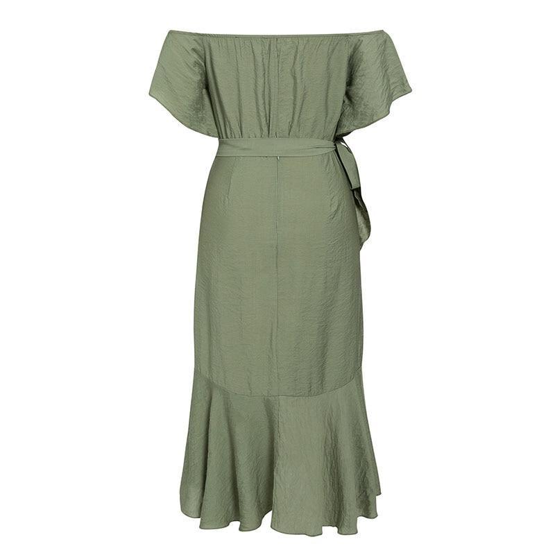 Robe Boh?�me Chic Verte - Olympe Boh?�me