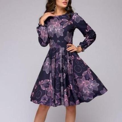 Robe Bohème Courte Aline - Violette / L