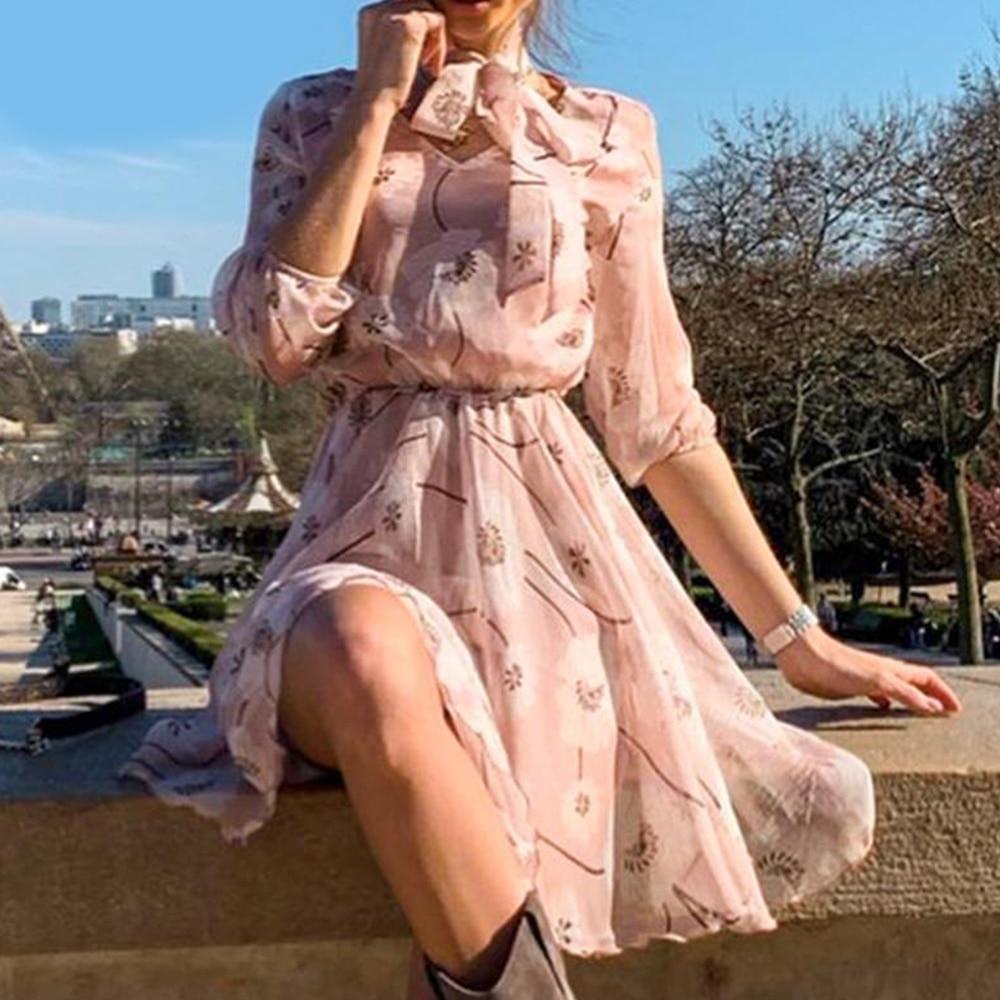Robe Bohème Courte Myrtille