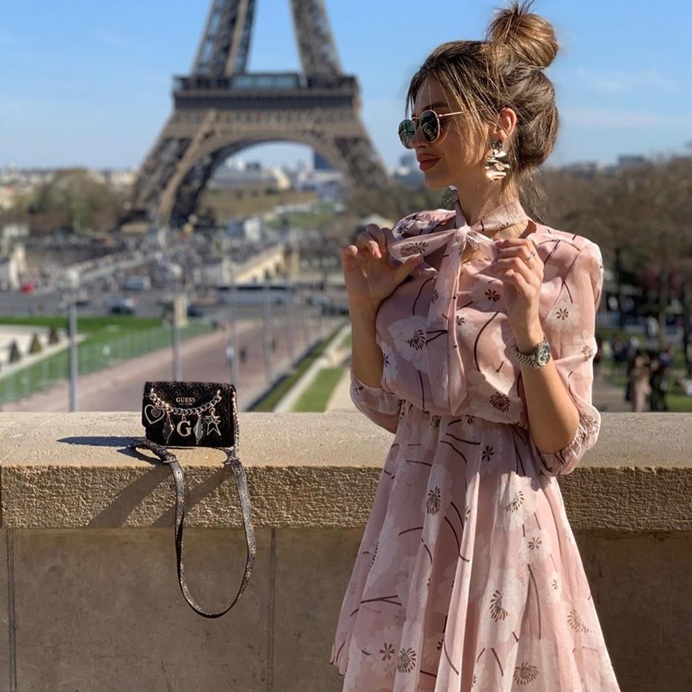 Robe Bohème Courte Myrtille