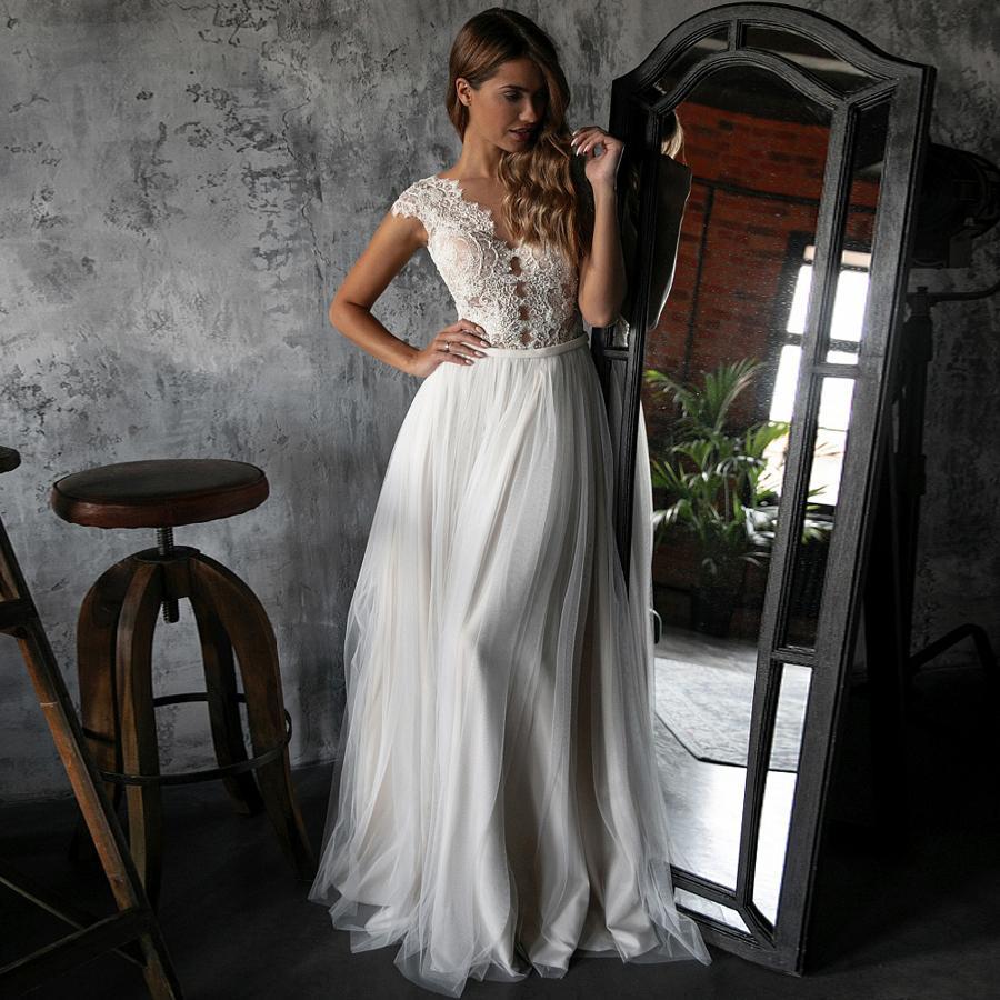 Robe bohème dentelle crochet mariage