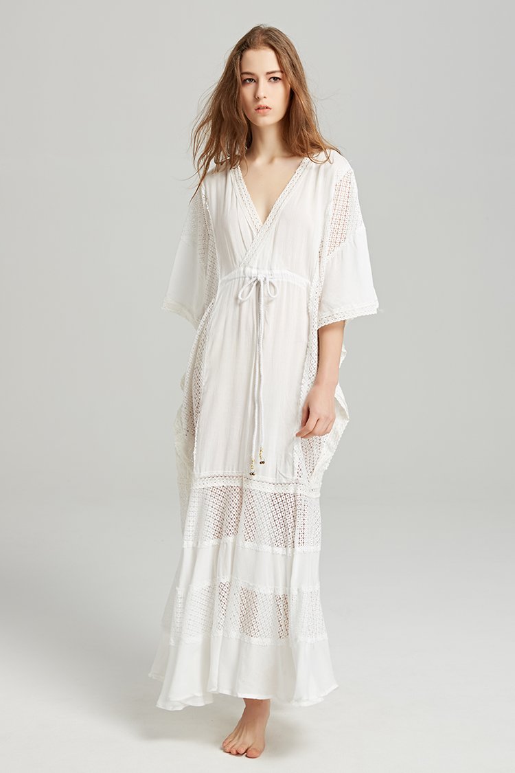 Robe boheme ecru
