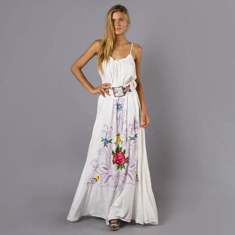 Robe Bohème Fille - Blanc / S