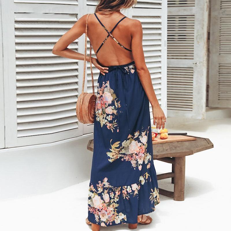 Robe Bohème Fluide Imprimé Fleuri
