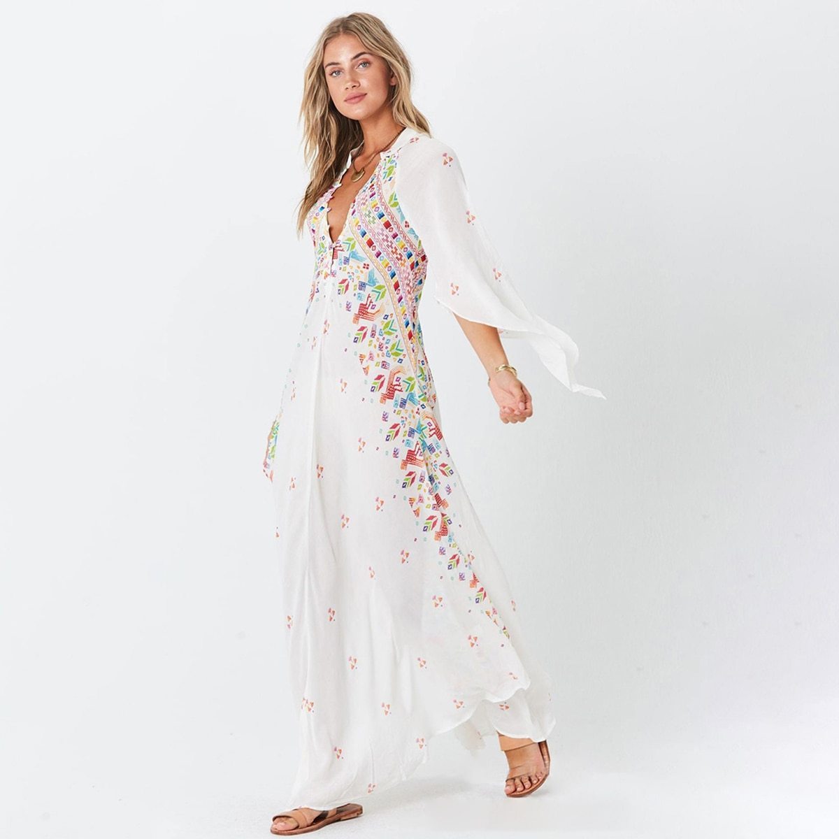 Robe boheme hippie blanche