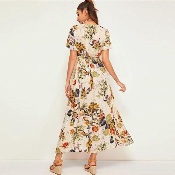 Robe Bohème Indienne - Abricot / XS