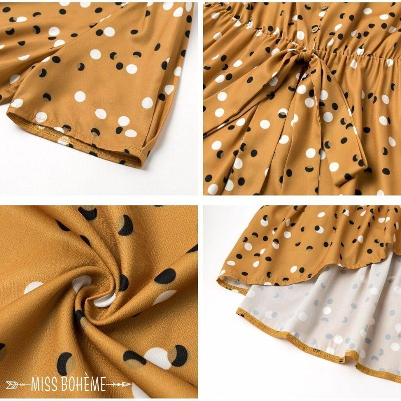 Robe à Pois Année 60 Jaune - Louise Vintage Robe à Pois Année 60 Jaune - Louise Vintage
