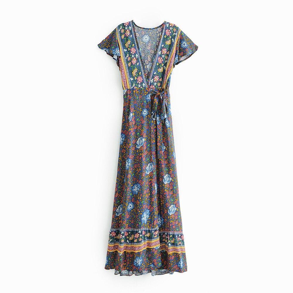 Robe bohème longue fleurie