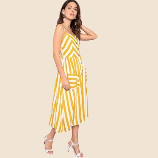 Robe Bohème Longue Jaune