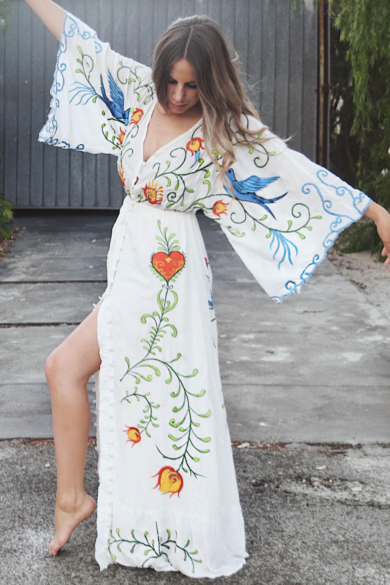 Robe Bohème Longue Julie - Blanche / L