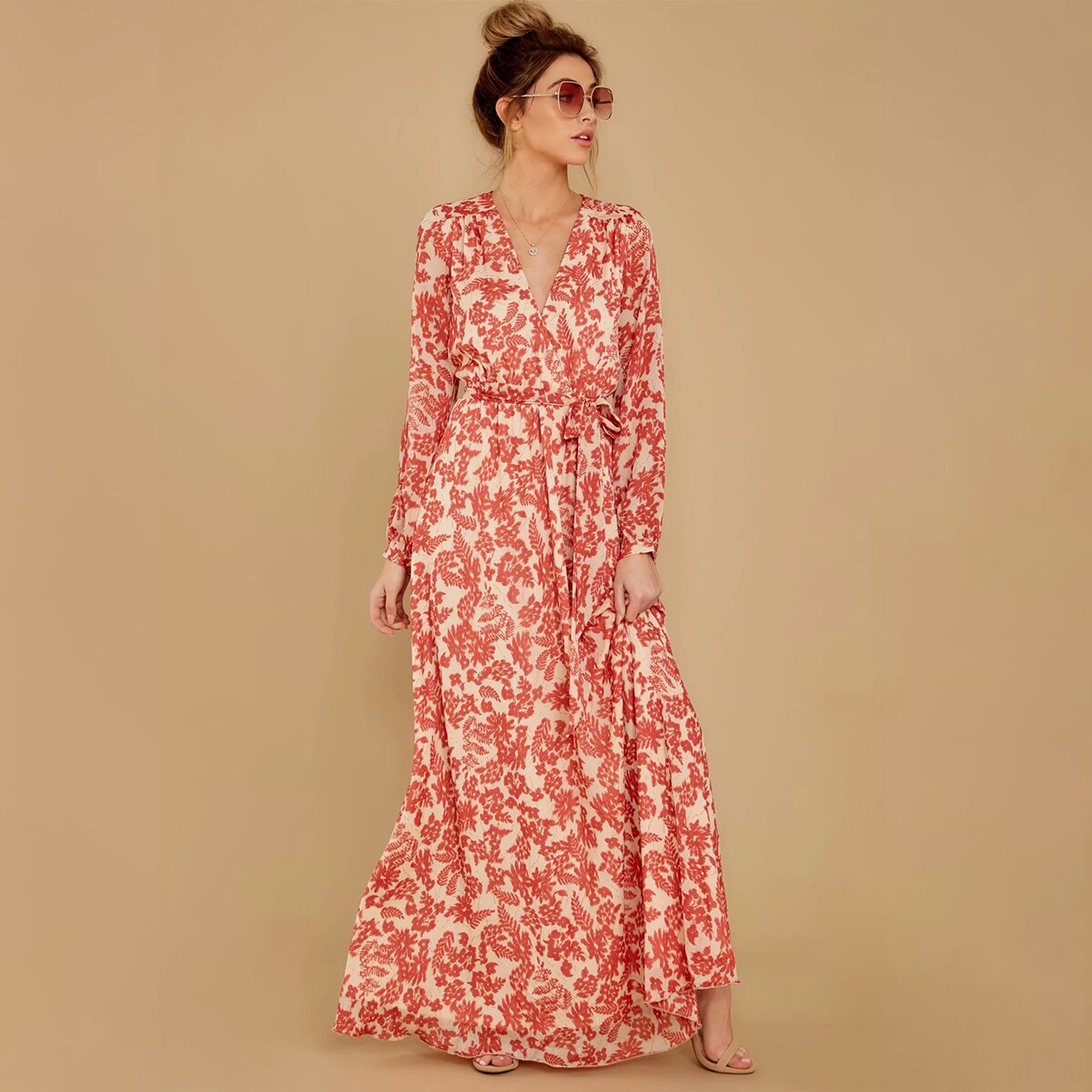 Robe boheme manche longue