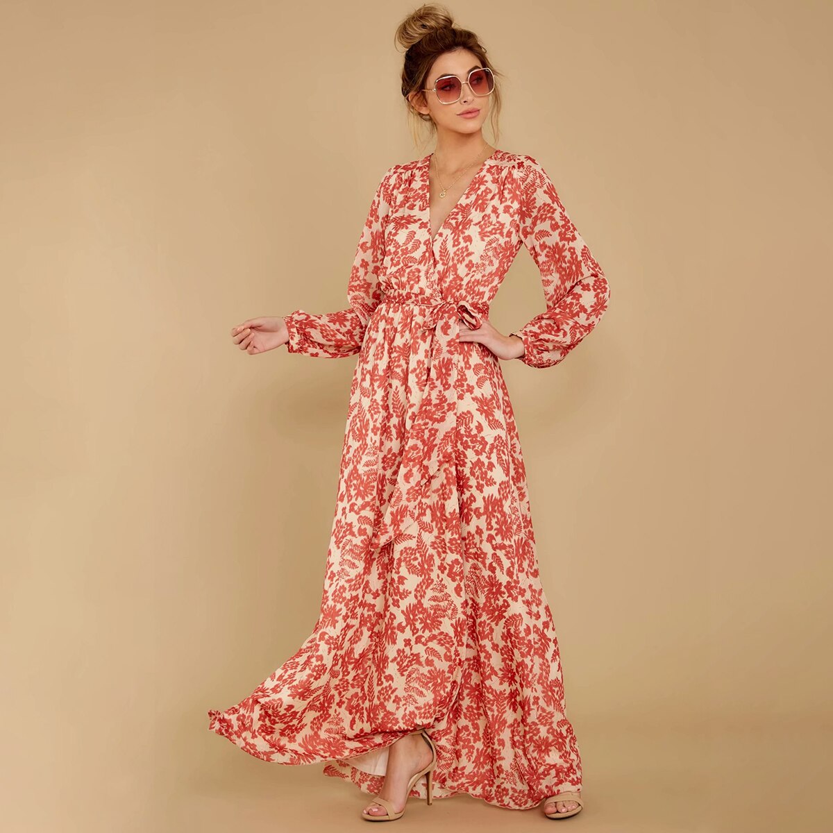 Robe boheme manche longue