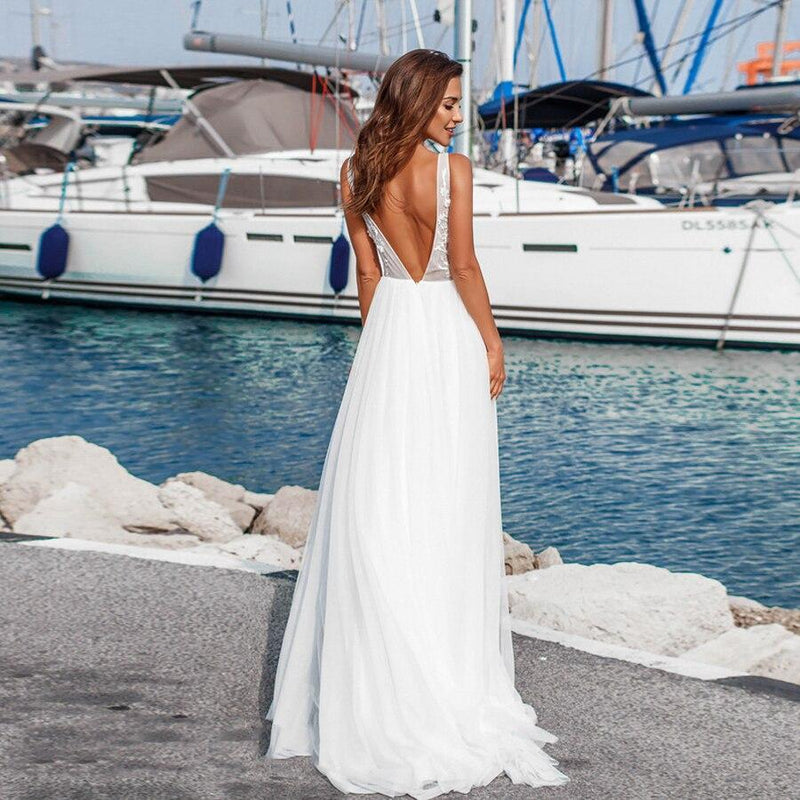 Robe boheme mariage epaules dénudées