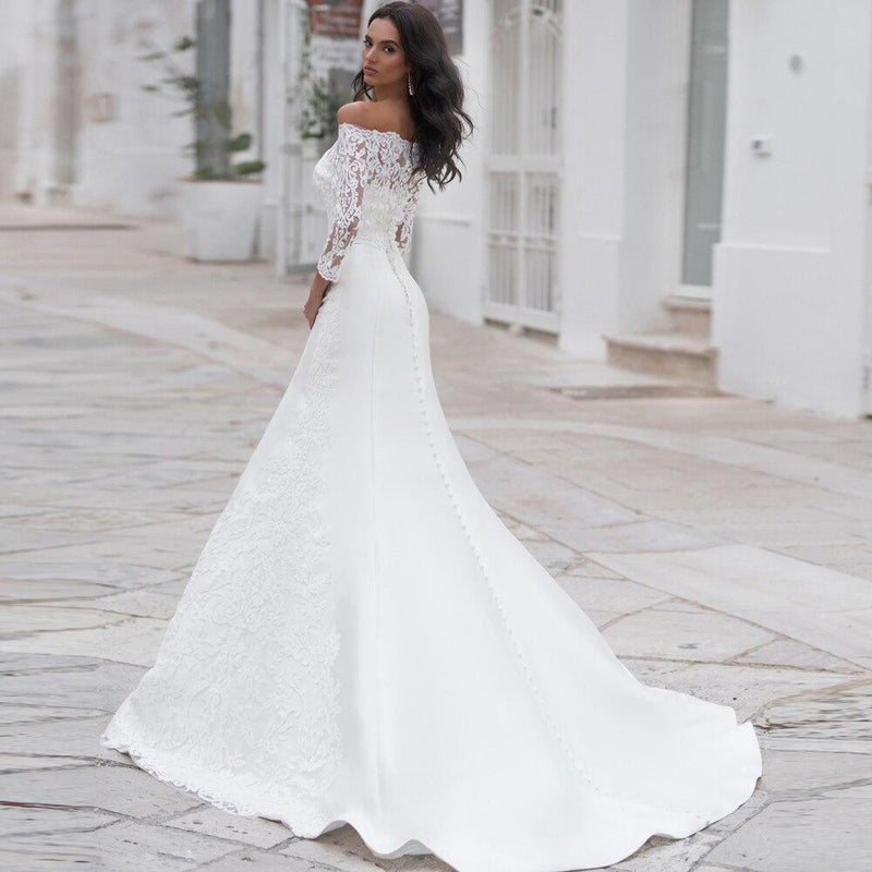 Robe boheme pour mariage dentelle