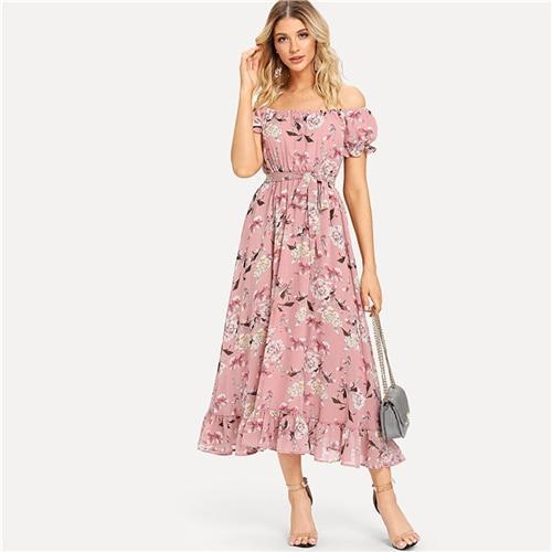 Robe Bohème - Rose / S