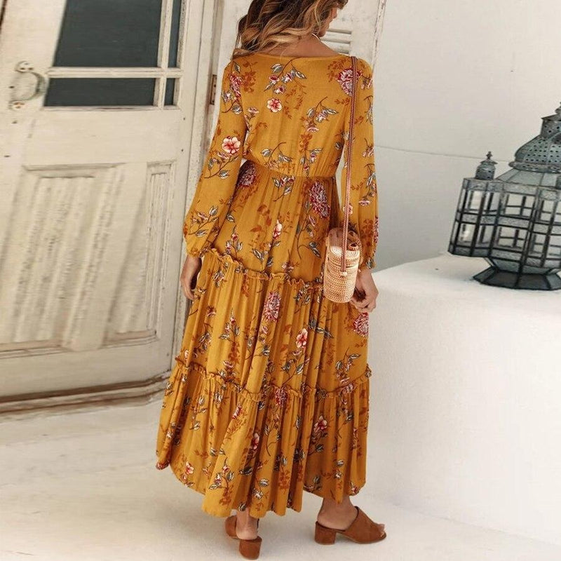 Robe Bohème Tendance 2019 - Orange / S