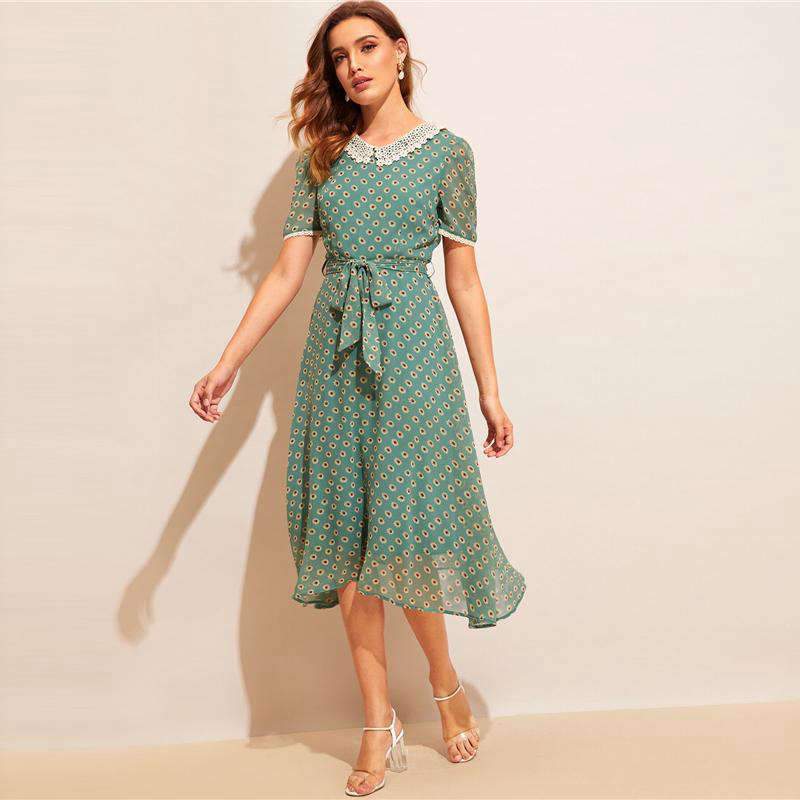 Robe Bohème Vert Emeraude