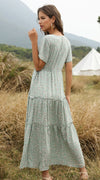 Robe bohème verte vintage