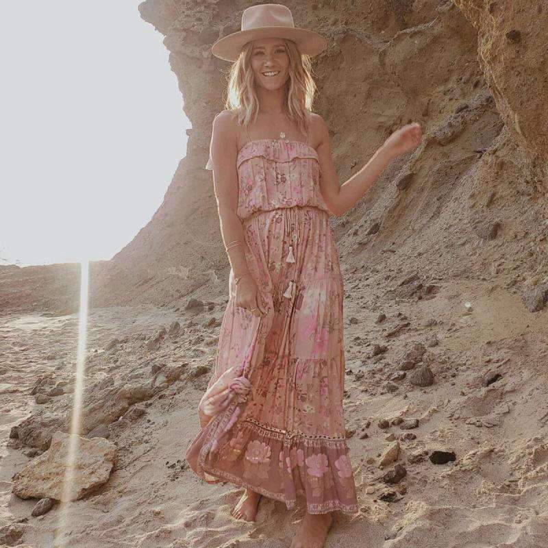 Robe Boho - Rose / S