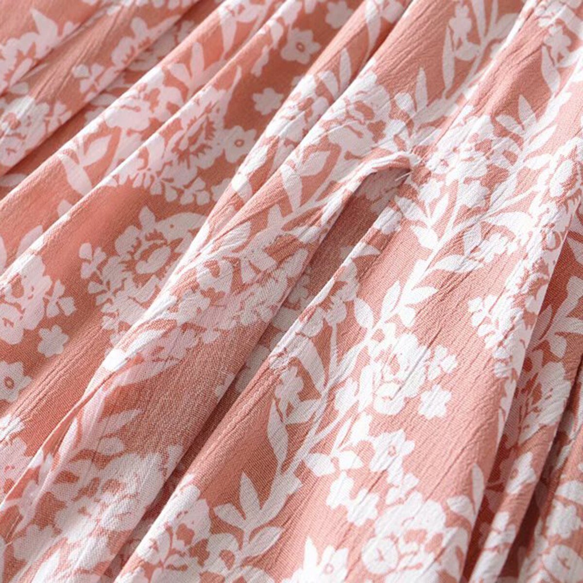 Robe boho longue rose