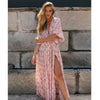 Robe boho longue rose