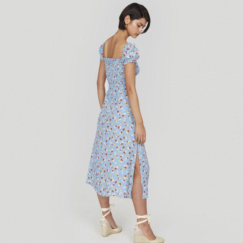 Robe Boho Plage - Bleu / S