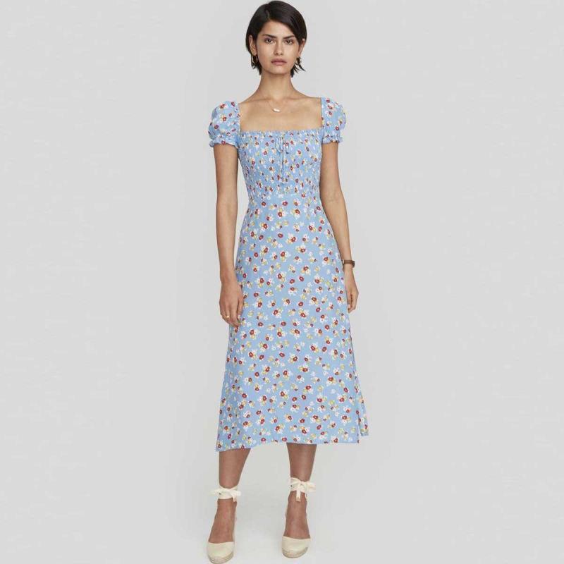 Robe Boho Plage - Bleu / S