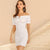 Robe Courte Blanche Bohème Chic - Blanc / XS