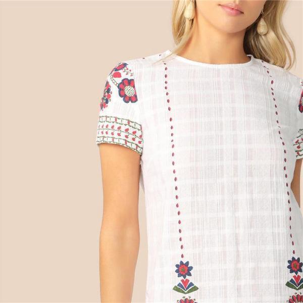 Robe Courte Bohème Chic Blanche