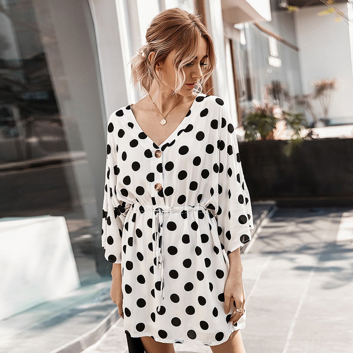 Robe courte bohème rétro