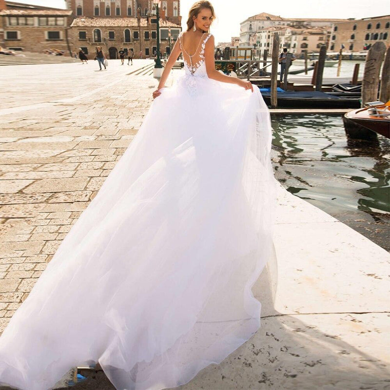 Robe de mariée bohème blanc