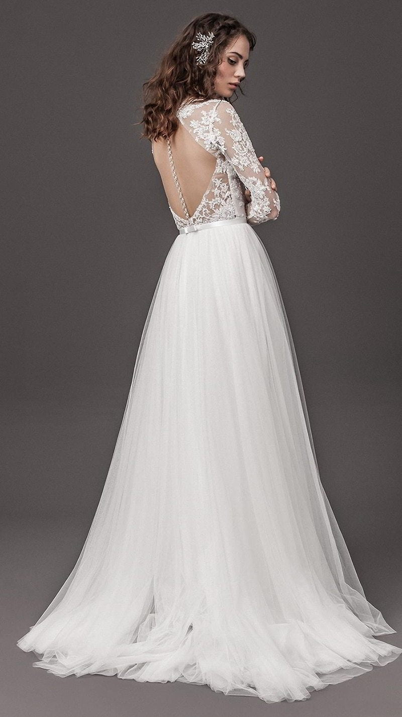 Robe De Mariée Boheme Dentelle Dos Nu