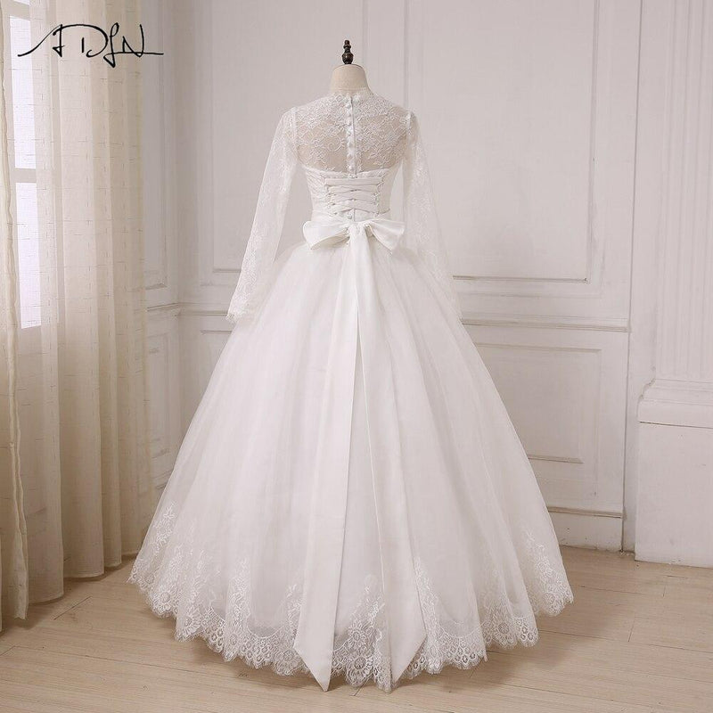 Robe de mariée bohème dentelle manche longue