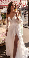 Robe De Mariée Bohème Manche Longue