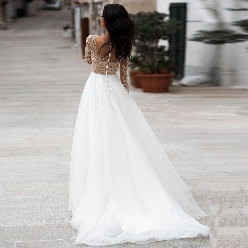 Robe de mariée romantique boheme