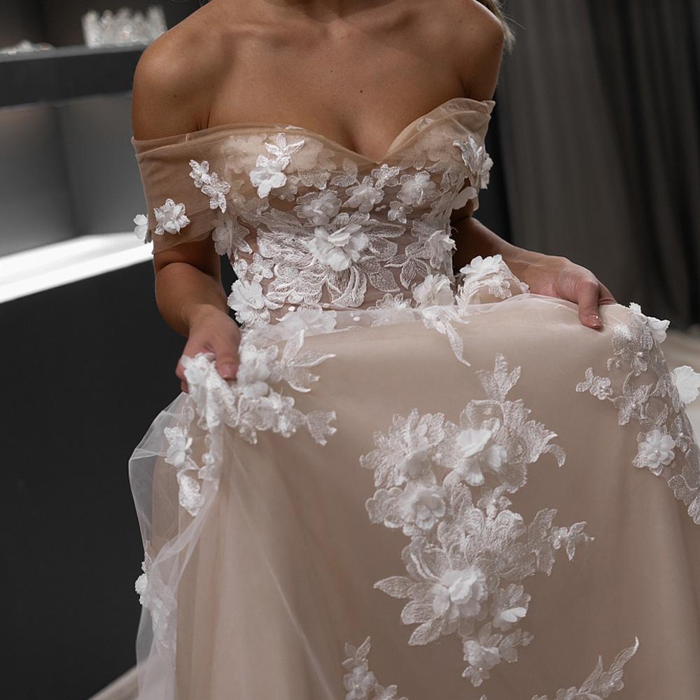 Robe de mariée style bohème romantique