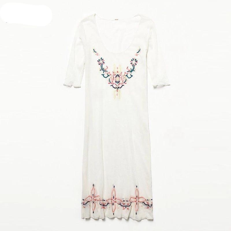 Robe Dentelle Hippie Chic Blanche