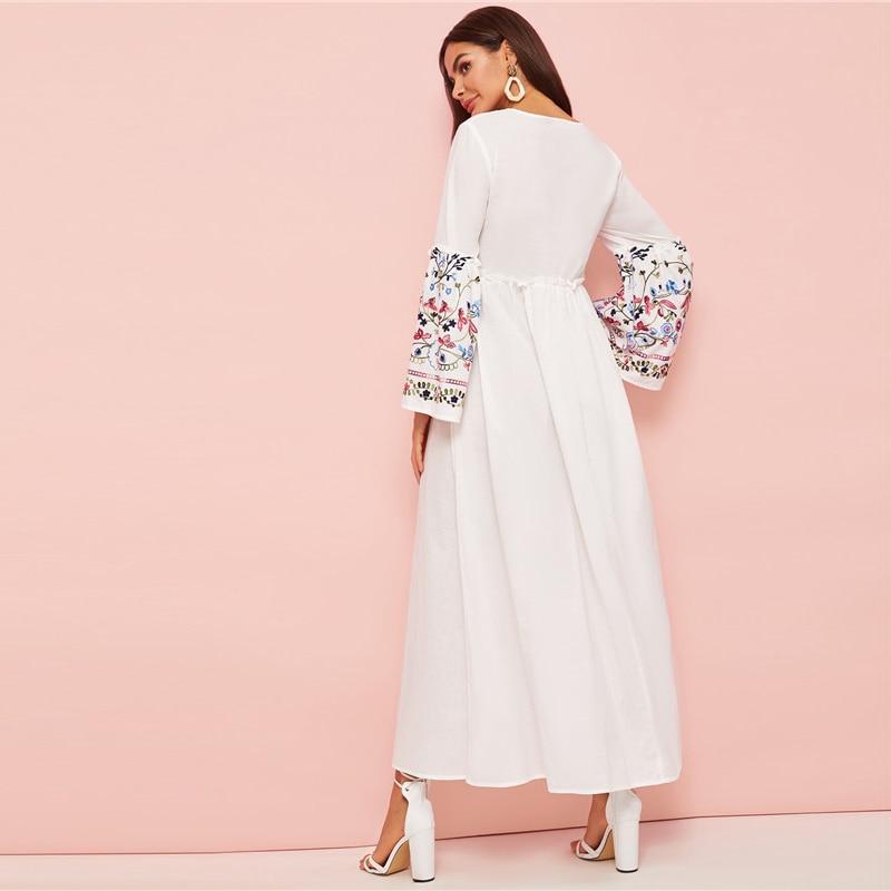 Robe d’Eté Blanche Bohème - XS / Blanc