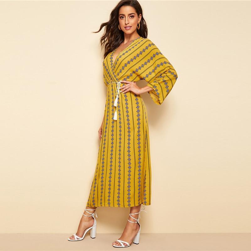 Robe d’été Longue Bohème Chic - XS / Jaune