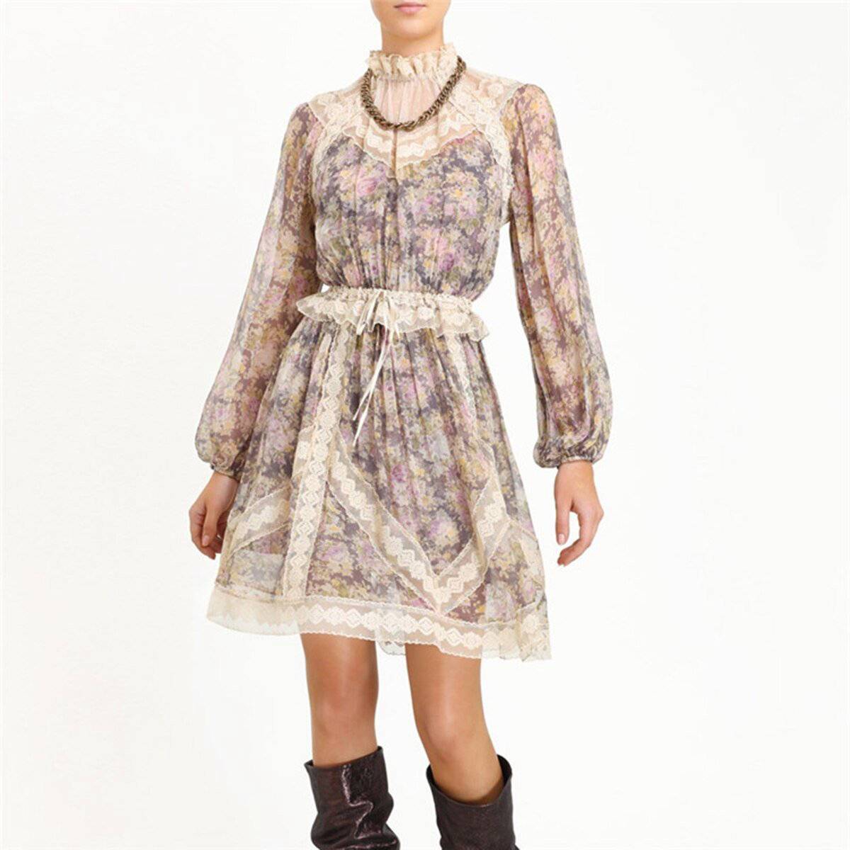 Robe Hippie Blanche - Multi-couleur / S