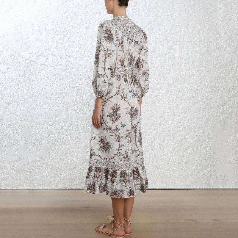 Robe Hippie Bohème Beige - Multi-couleur / S