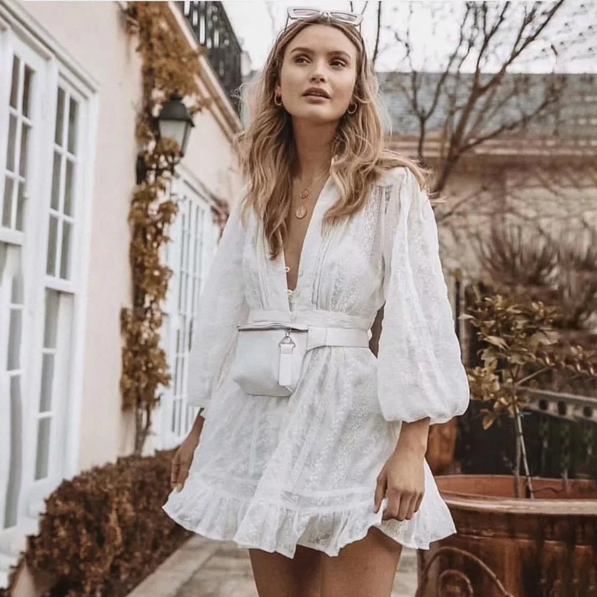 Robe hippie bohème blanche